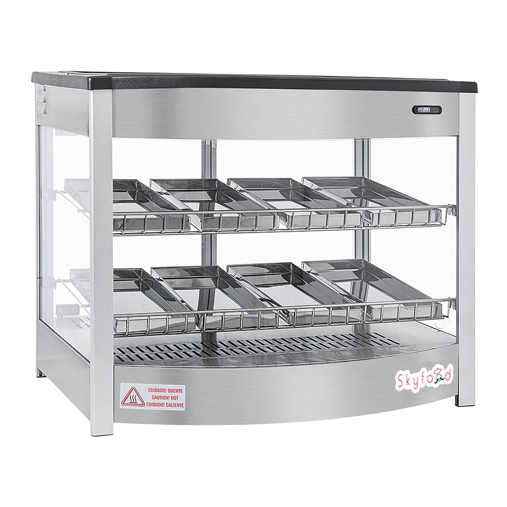 Skyfood FWD2S8P 25 5/8" Full Service Countertop Heated Display Case  - (2) Shelves, 120v