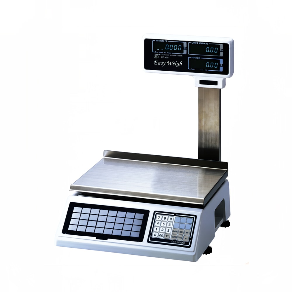 Skyfood PC-100-PL 60 lb Dual Range Electronic Price Computing Scale w/ Elevated LCD