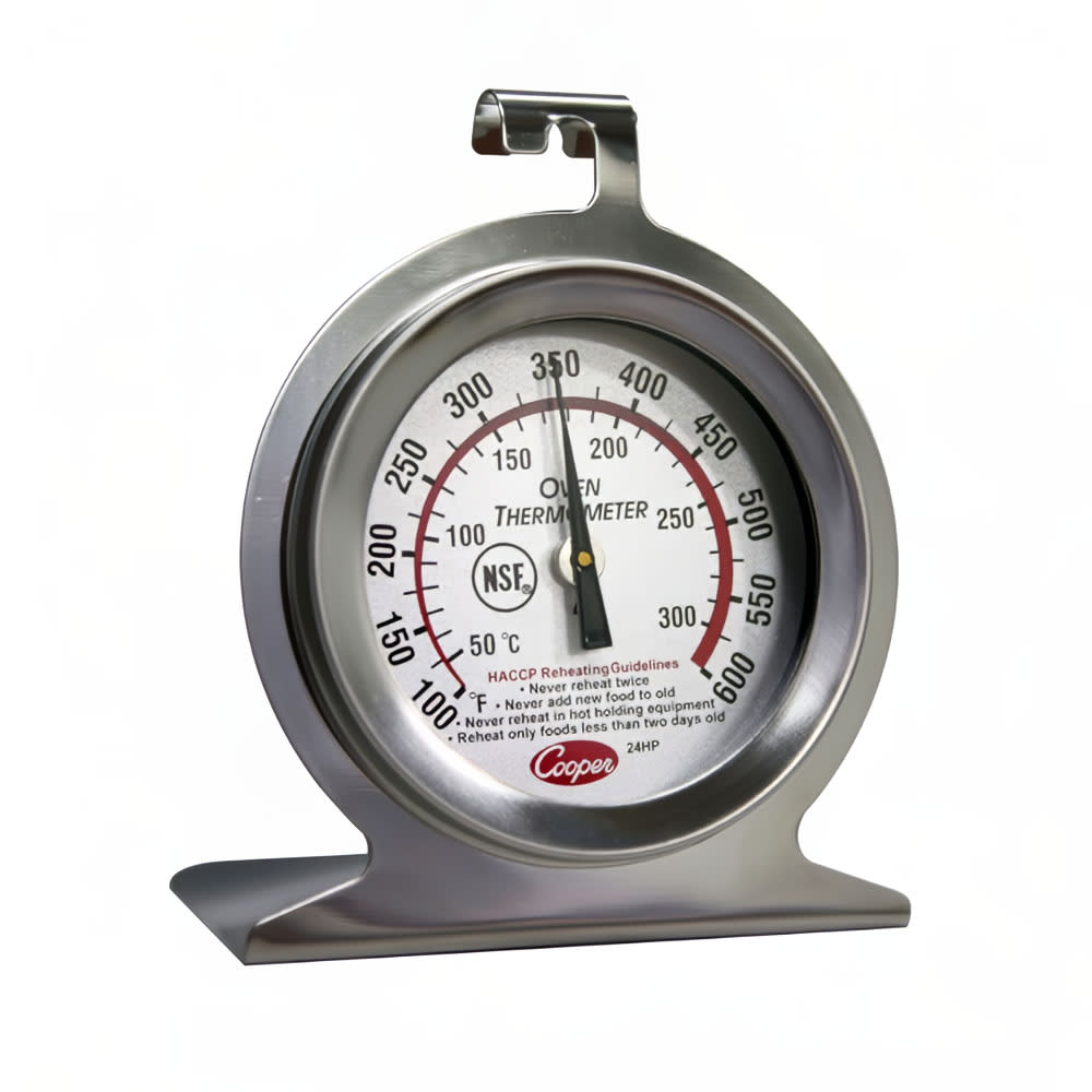 Cooper 24HP-01-1 Oven Thermometer, 100 to 600 F, HACCP Referenced Color Zones