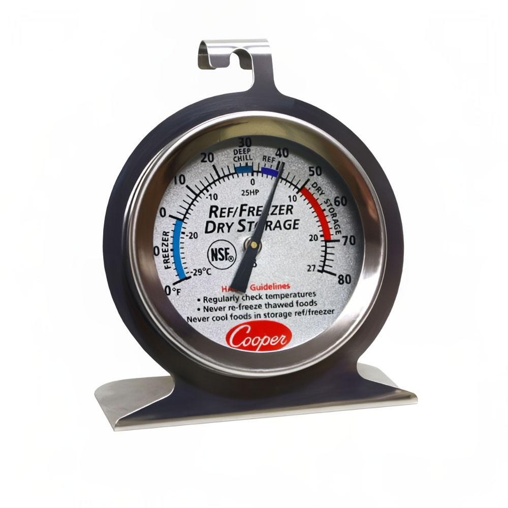Cooper 25HP-01-1 Refrigerator Freezer Dry Storage Thermometer, -20 To 80 Degrees F
