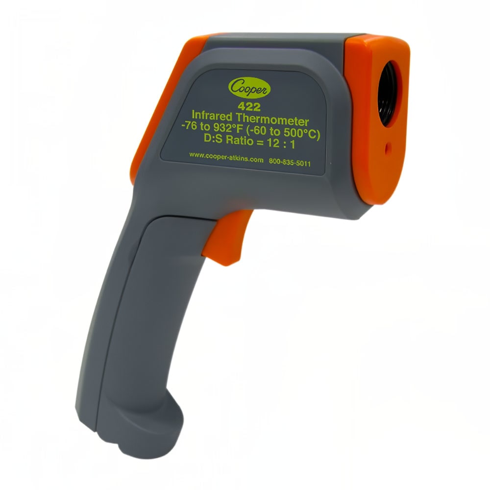 Cooper 422-0-8 Gun Style Infrared Thermometer w/ Range Laser and -76 To 932 F Temperature Range