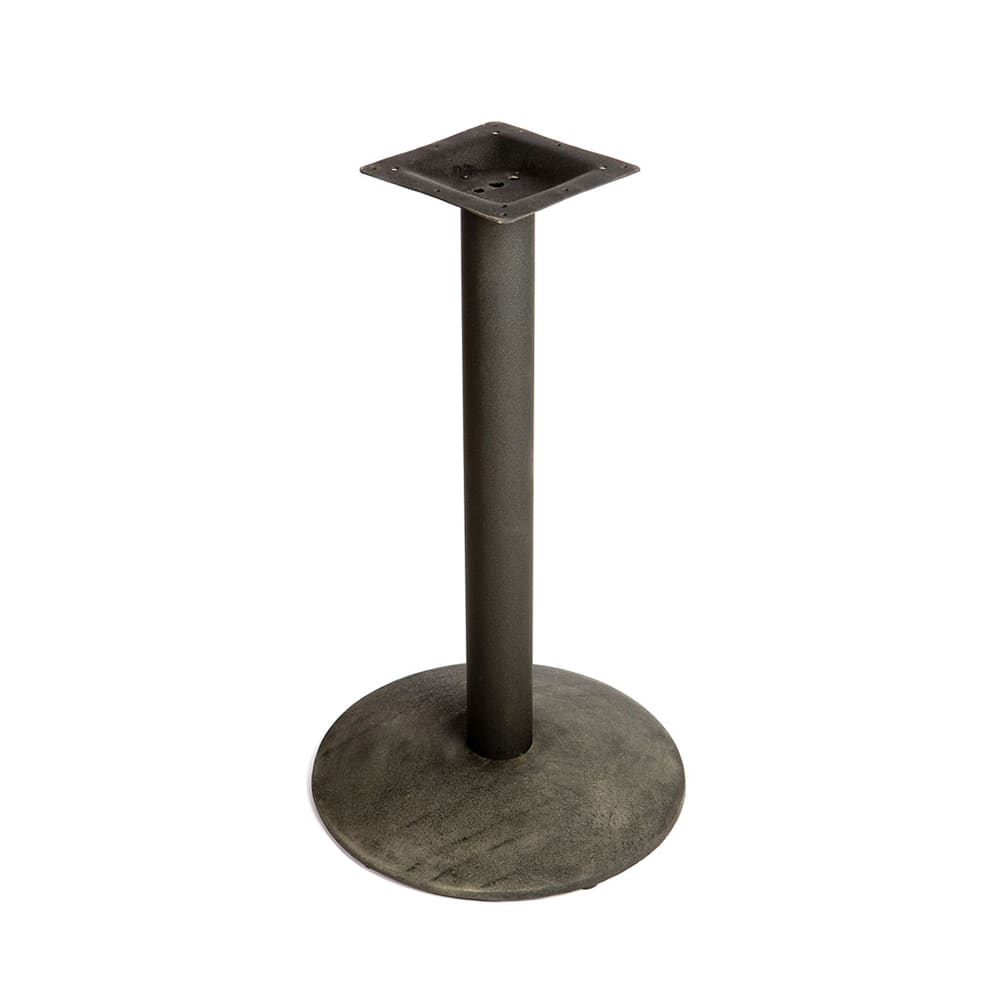 Oak Street 18" Round Table Disc Base - Dining Height, Steel, Powder Coated, Black (B18DISC-STD)