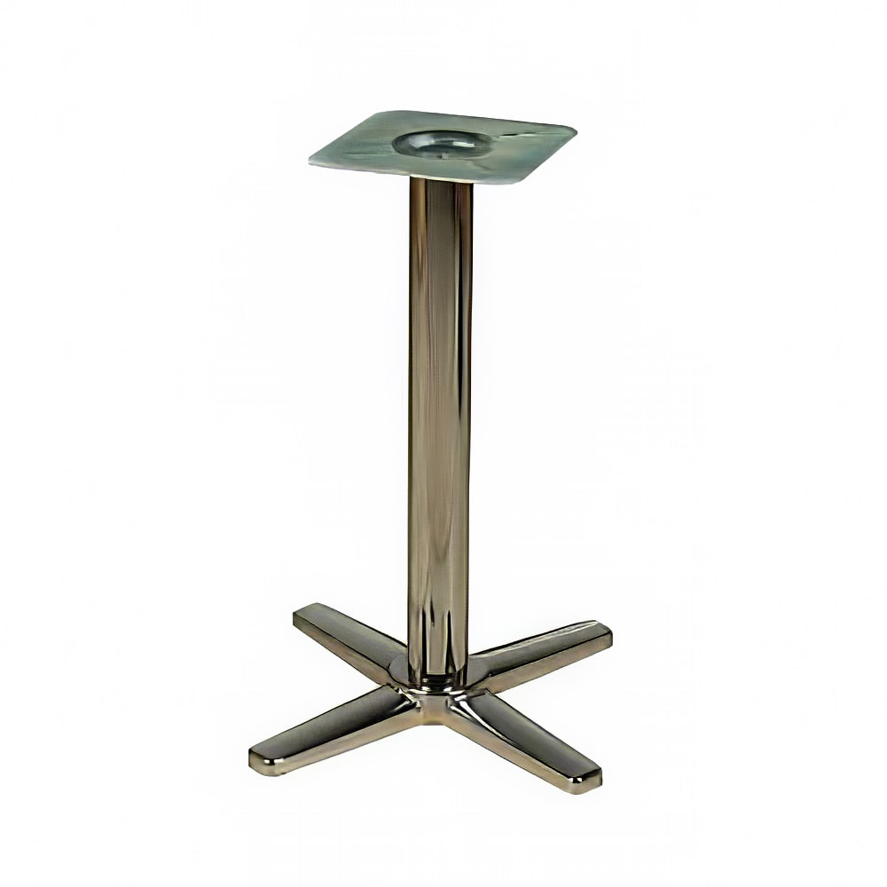 Oak Street Dining Height Table Base w/ 22 x 30" Base Spread, Chrome (B2230CHR-STD)