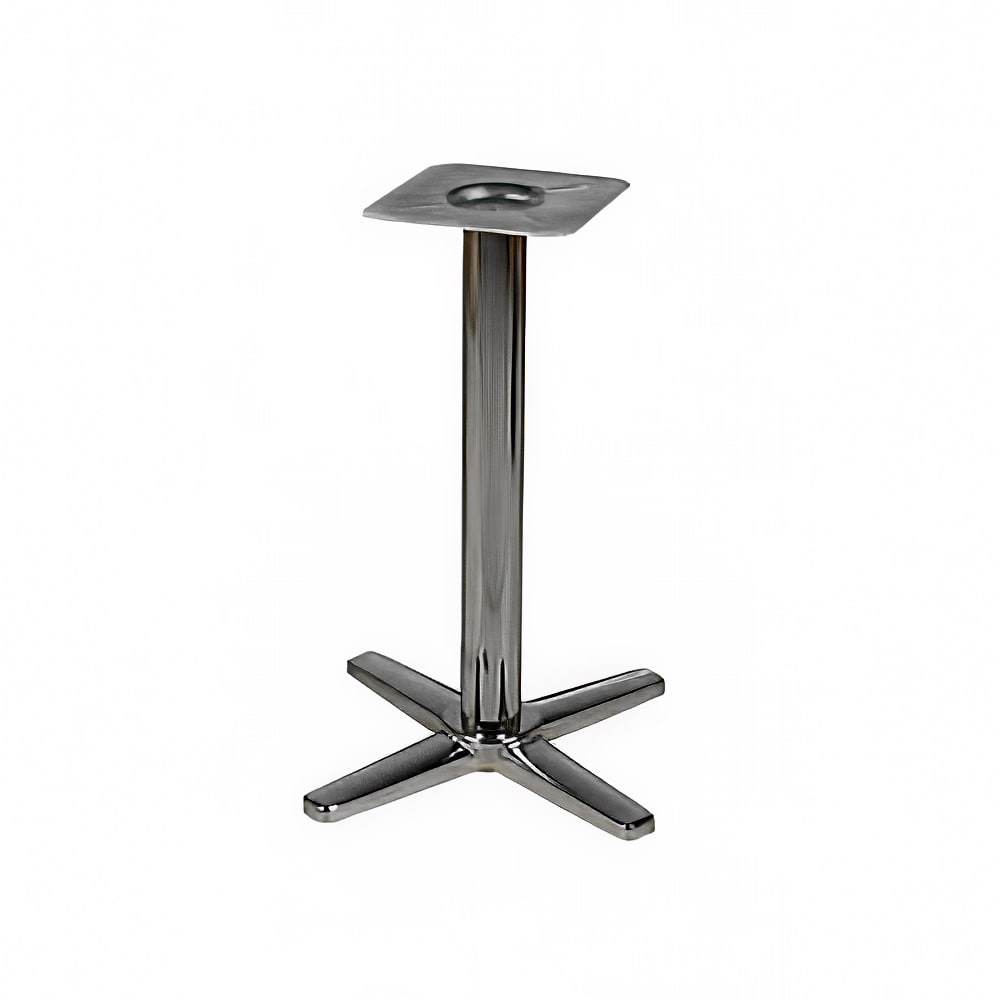 Oak Street Dining Height Table Base w/ 30 x 30" Base Spread, Chrome (B30CHR-STD)