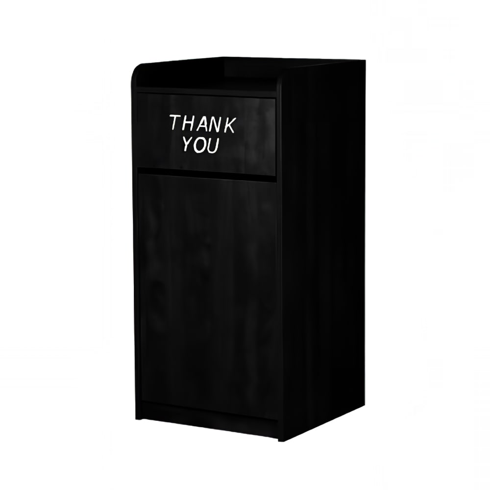 Oak Street 25 gal Indoor Decorative Trash Can - Plastic, Black (M8520-BLK-UNASSEMBLED)