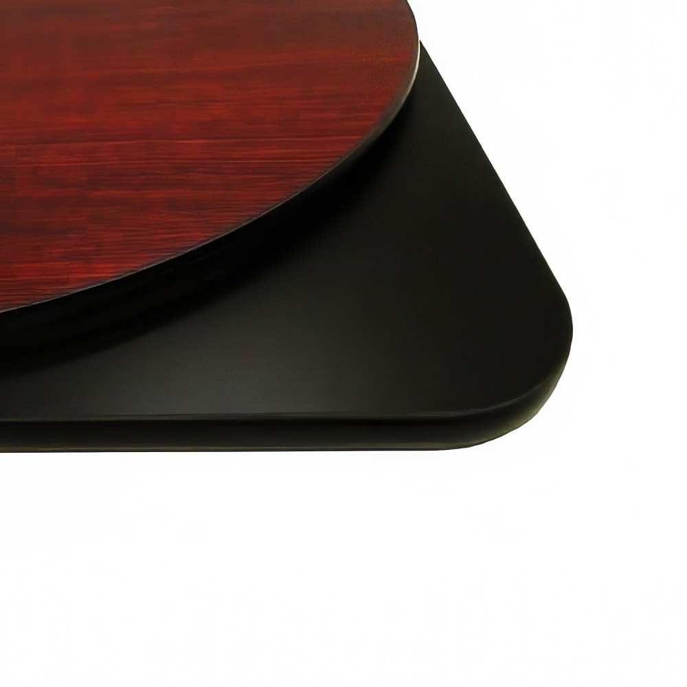 Oak Street 24" Round Reversible Melamine Table Top, Mahogany/Black (MB24R)