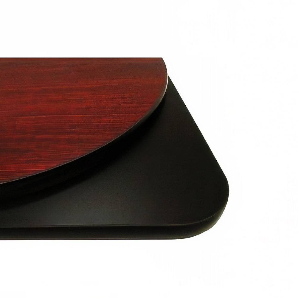 Oak Street 30" x 60" Rectangular Reversible Melamine Table Top, Mahogany/Black (MB3060)