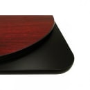 Oak Street 30" x 72" Rectangular Reversible Melamine Table Top, Mahogany/Black (MB3072) thumbnail 2