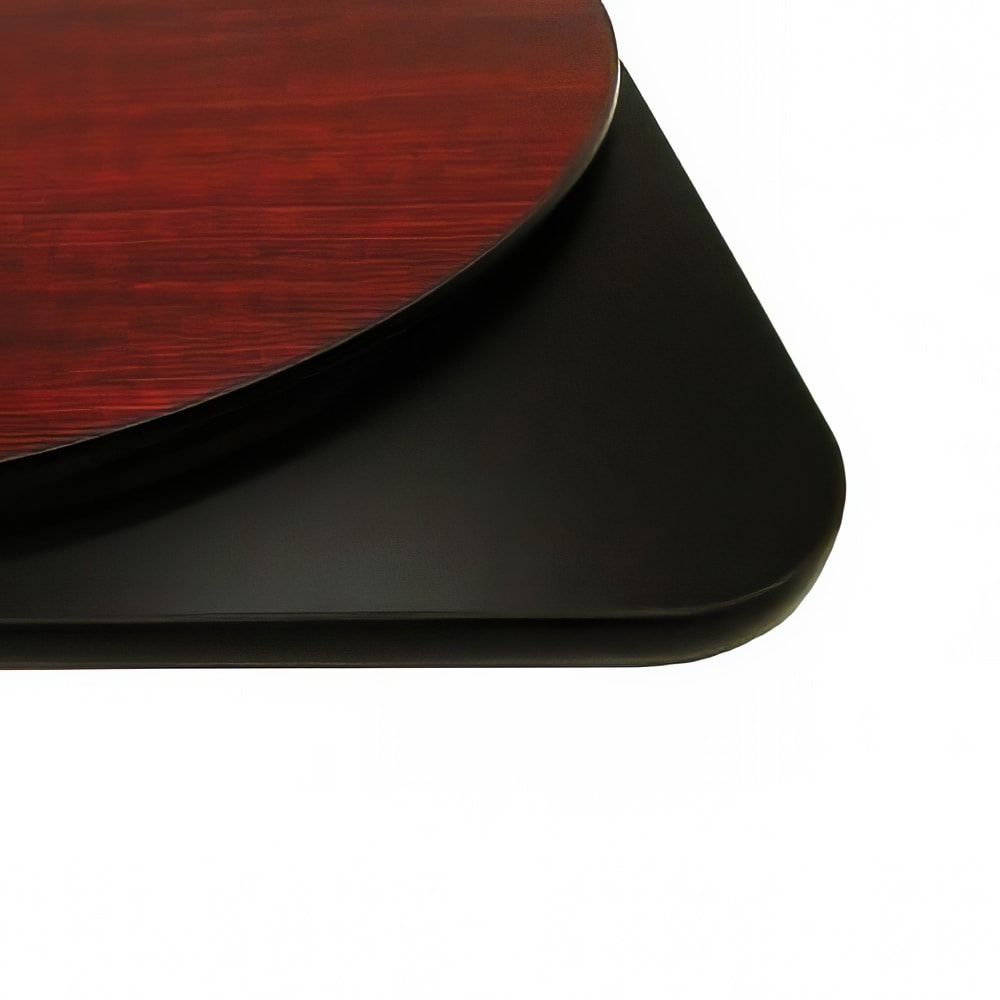 Oak Street 30" Round Reversible Melamine Table Top, Mahogany/Black (MB30R)
