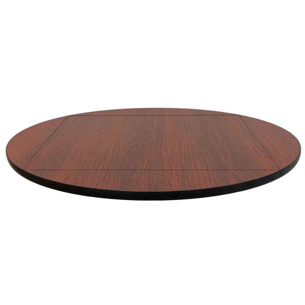 Oak Street 36" Square to 51" Round Melamine Table Top, Mahogany (MB3636FLIP51MH)