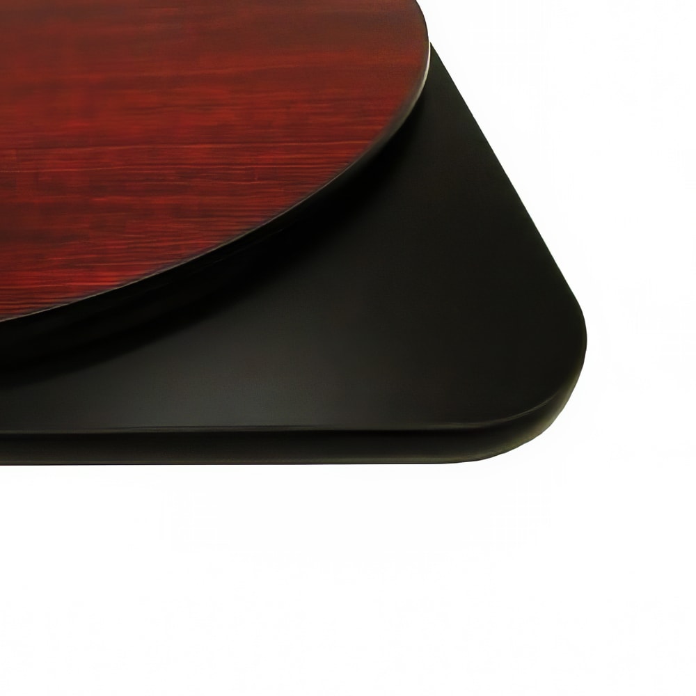 Oak Street 42" Round Reversible Melamine Table Top, Mahogany/Black (MB42R)