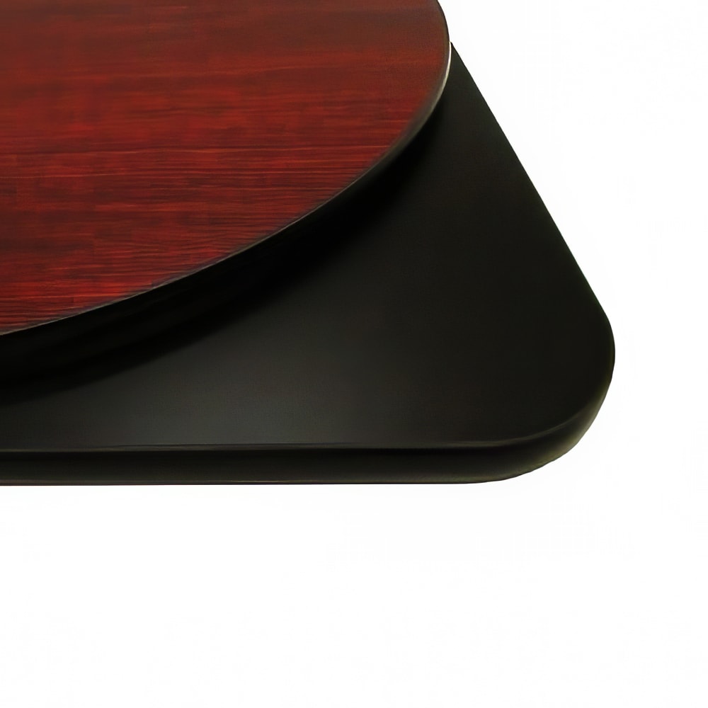Oak Street 48" Round Reversible Melamine Table Top, Mahogany/Black (MB48R)