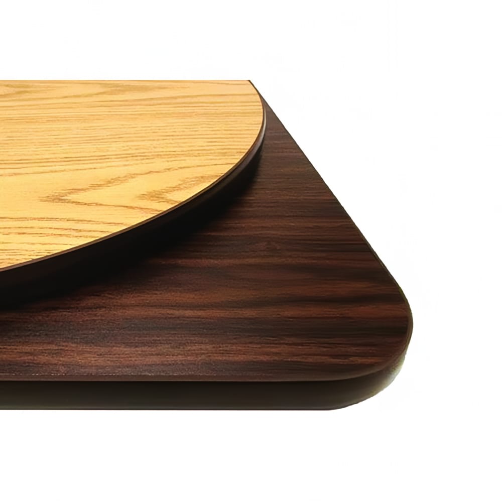 Oak Street 24" x 42" Rectangular Reversible Melamine Table Top, Oak/Walnut (OW2442)