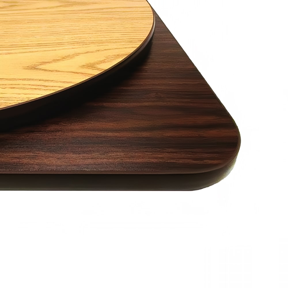 Oak Street 36" Round Reversible Melamine Table Top, Oak/Walnut (OW36R)