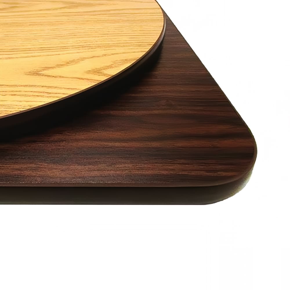 Oak Street 42" Round Reversible Melamine Table Top, Oak/Walnut (OW42R)
