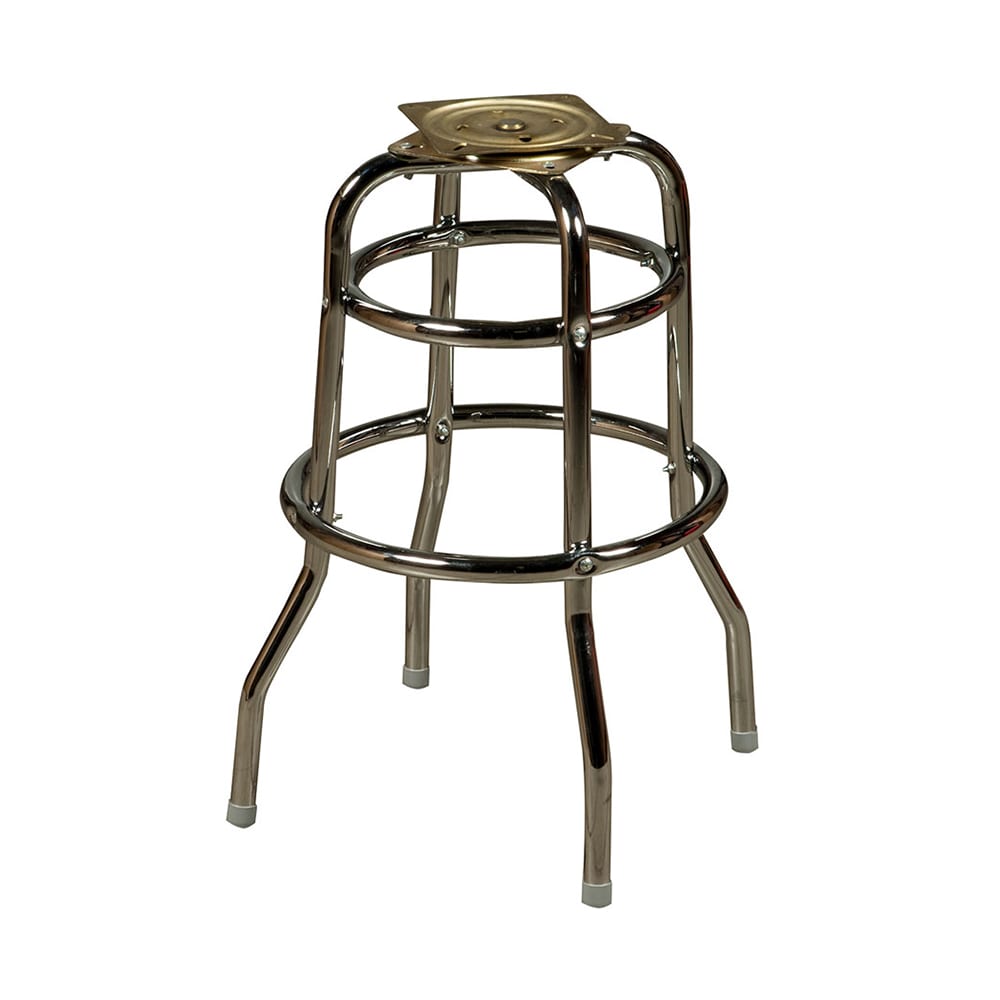 Oak Street Replacement Bar Stool Frame w/ Double Ring Base, Chrome (SL2129-BOTTOM)