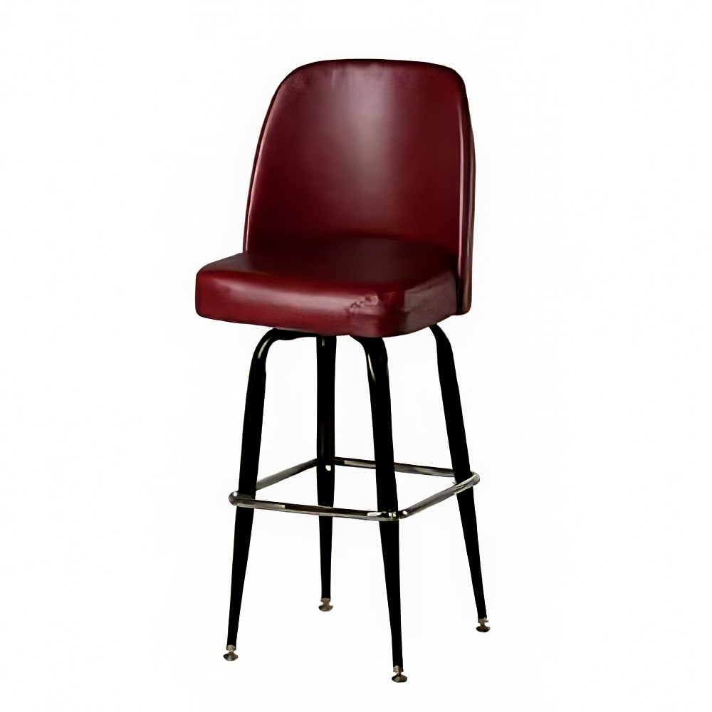 Oak Street Swivel Bar Stool w/ Wine Bucket Seat, Black (SL2133-WINE)