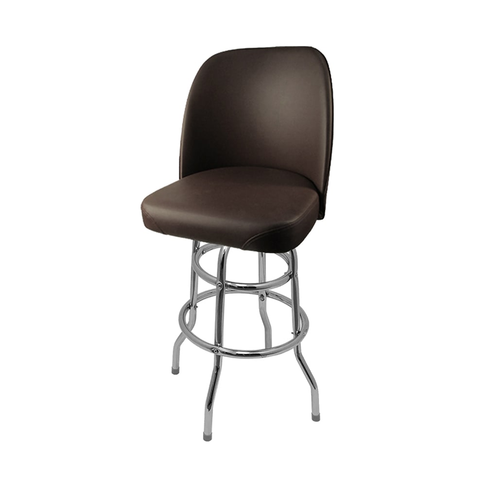 Oak Street Swivel Bar Stool w/ Espresso Bucket Seat, Chrome (SL2134-ESP)