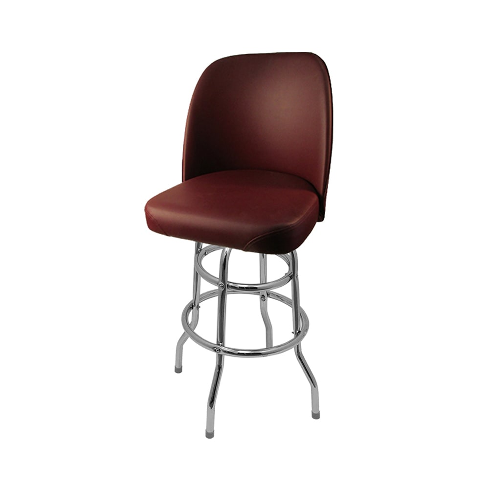 Oak Street Swivel Bar Stool w/ Wine Bucket Seat, Chrome (SL2134-WINE)