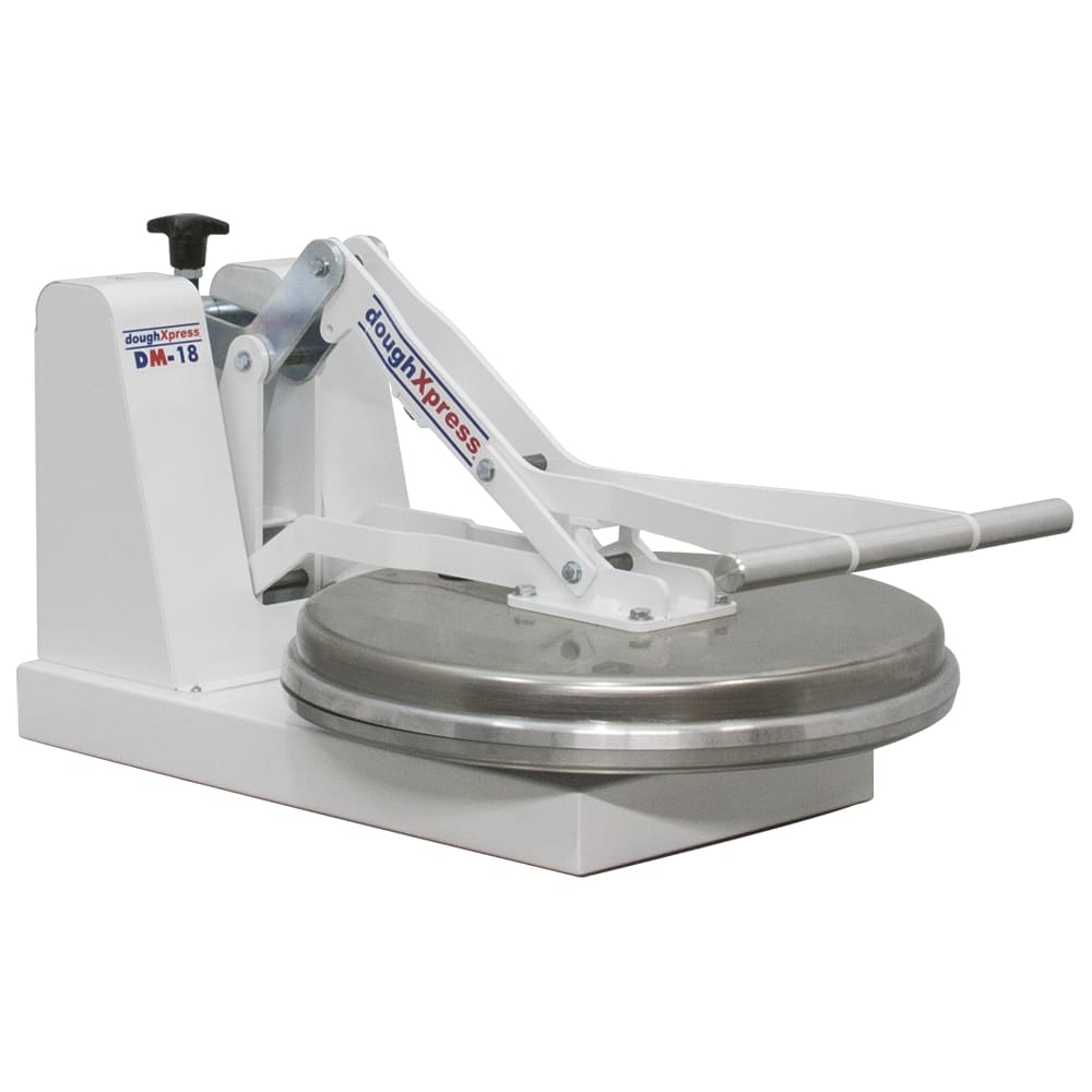 DoughXpress DM-18NH Manual Pizza Dough Press - Aluminum Platens, Cold Press