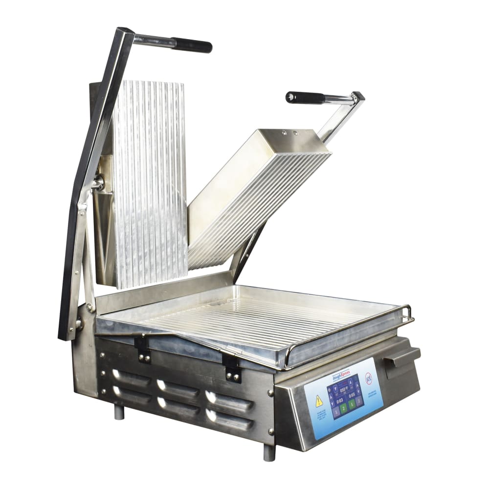 DoughXpress DXP-PS-1577 Double Commercial Panini Press w/ Aluminum Grooved Plates, 120v