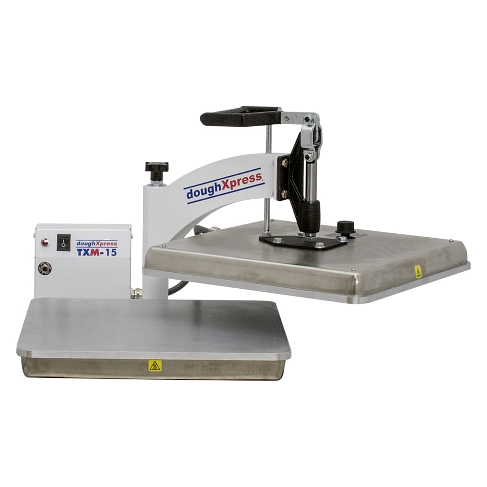 DoughXpress TXM-15 Manual Tortilla Pizza Dough Press, 15 x 15" Platen, Export