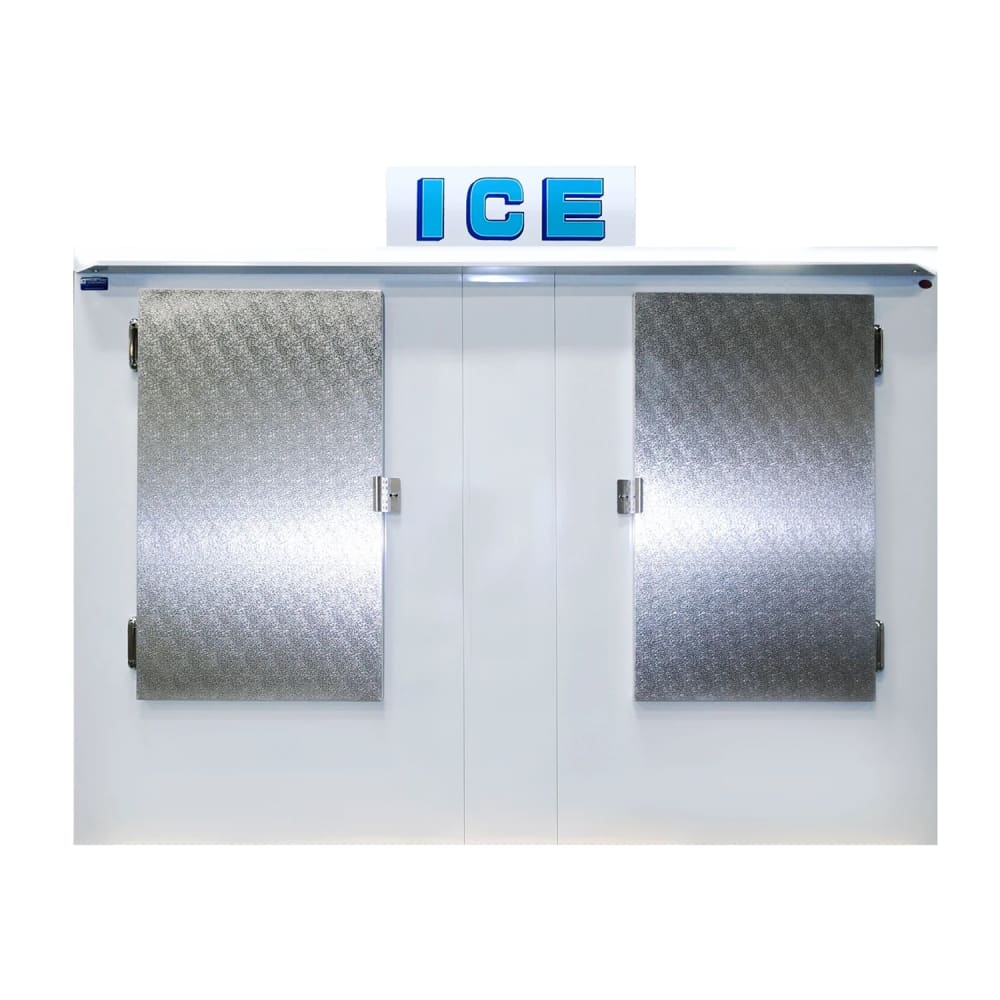 Polar Temp 1000ADP 94" Outdoor Ice Merchandiser w/ (98) 20 lb Bag Capacity - Solid Doors, White, 115v