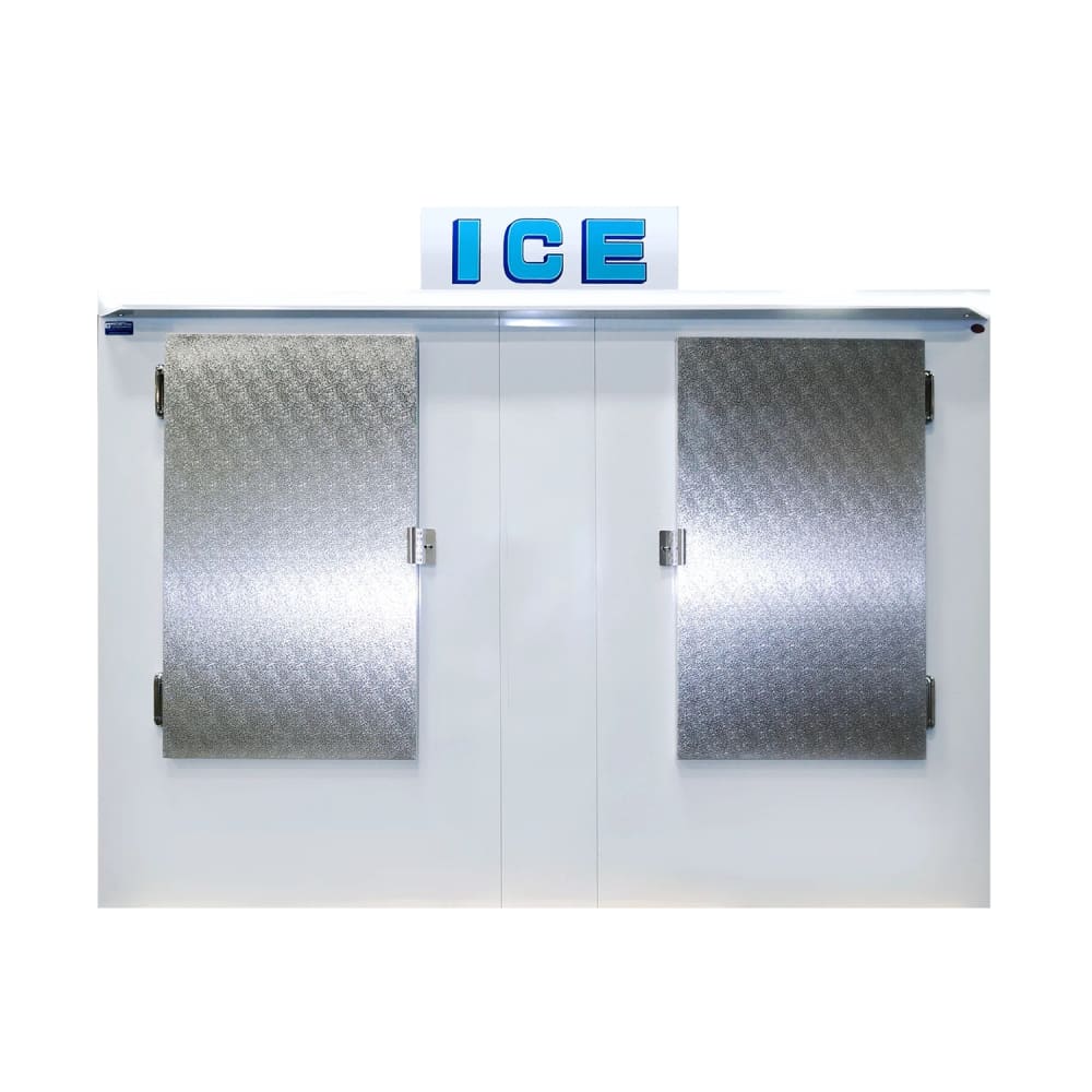 Polar Temp 1000CWP 94" Outdoor Ice Merchandiser w/ (121) 20 lb Bag Capacity - Solid Doors, White, 115v