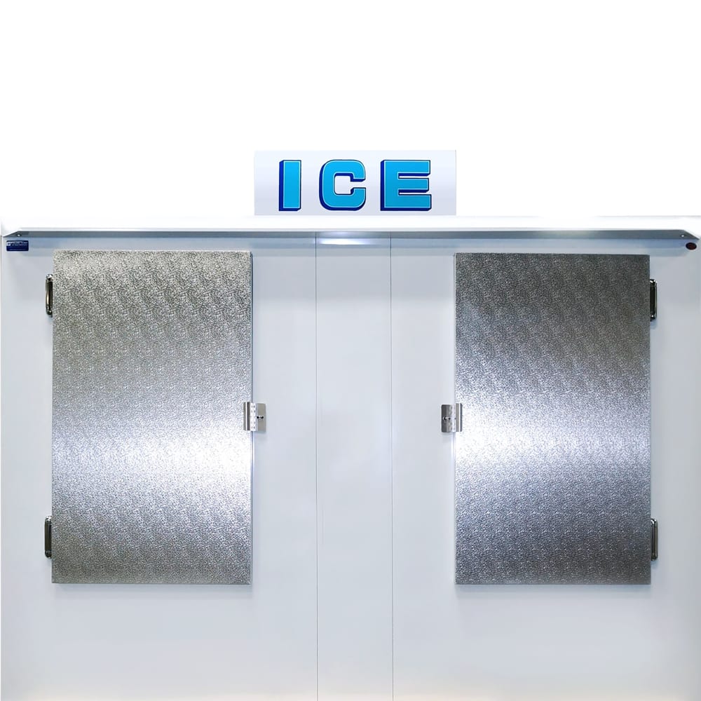 Polar Temp 2000ADP 96" Outdoor Ice Merchandiser w/ (179) 20 lb Bag Capacity - Solid Doors, 115v