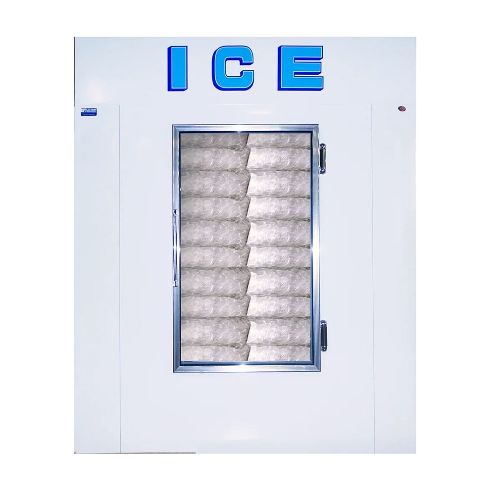 Polar Temp 630CWGP 62" Indoor Ice Merchandiser w/ (78) 20 lb Bag Capacity - Glass Door, White, 115v