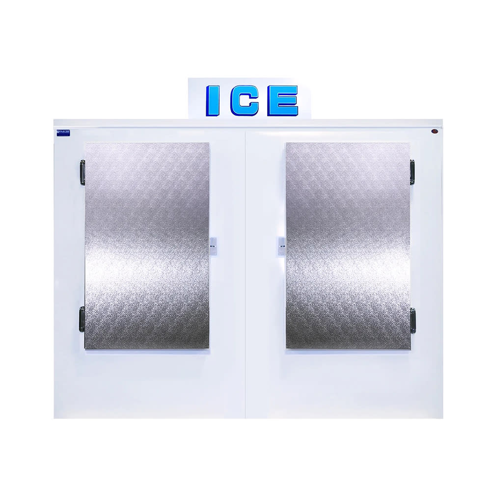 Polar Temp 650ADP 70 1/4" Outdoor Ice Merchandiser w/ (60) 20 lb Bag Capacity - Solid Doors, White, 115v