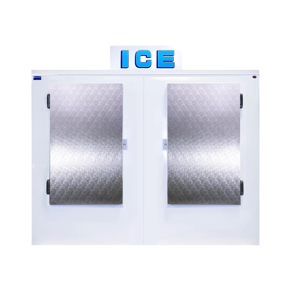 Polar Temp 650CWP 70 1/4" Outdoor Ice Merchandiser w/ (75) 20 lb Bag Capacity - Solid Doors, White, 115v