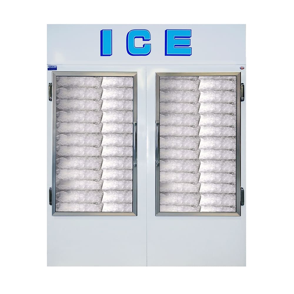 Polar Temp 670ADGP 62" Indoor Ice Merchandiser w/ (78) 20 lb Bag Capacity - Glass Doors, 115v