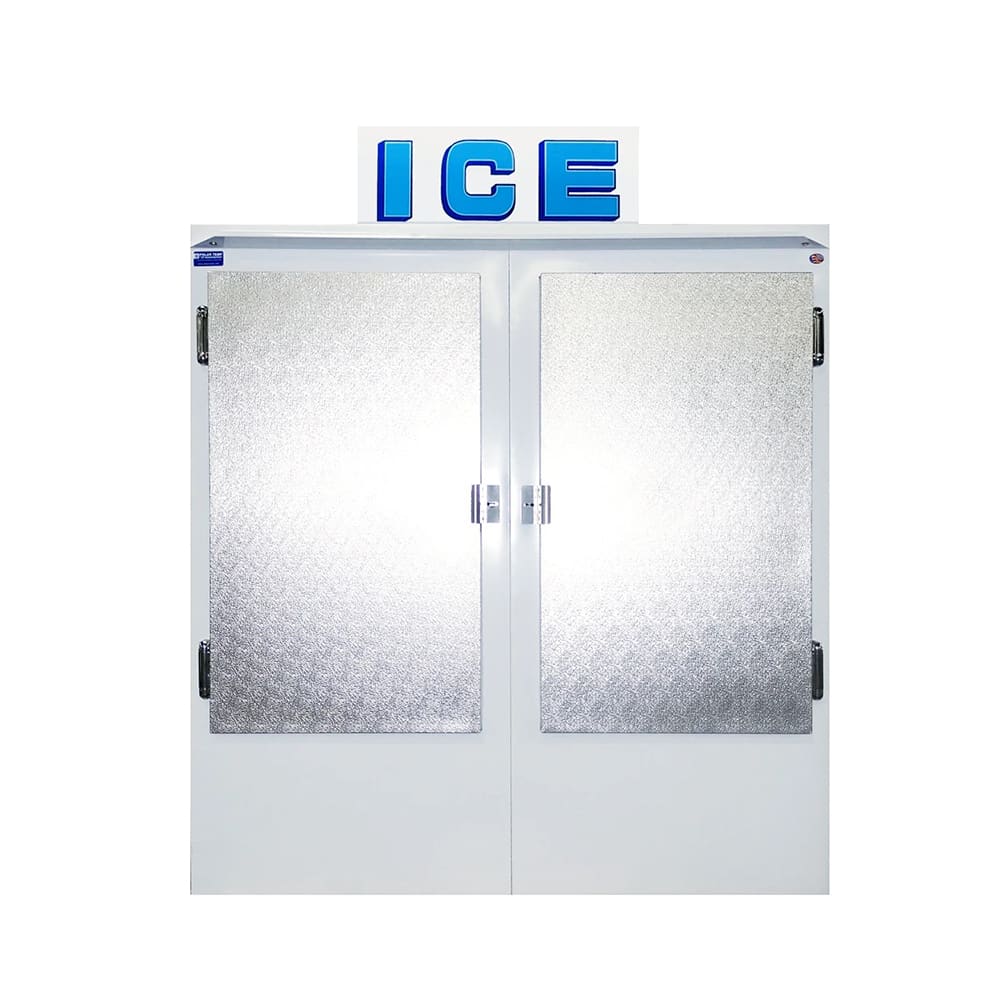 Polar Temp 670ADP 62" Outdoor Ice Merchandiser w/ (62) 20 lb Bag Capacity - Solid Doors, White, 115v