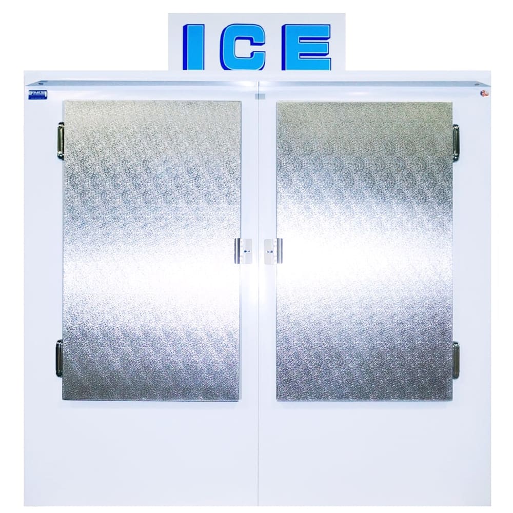 Polar Temp 750CWP 70 1/4" Outdoor Ice Merchandiser w/ (89) 20 lb Bag Capacity - Solid Doors, 115v