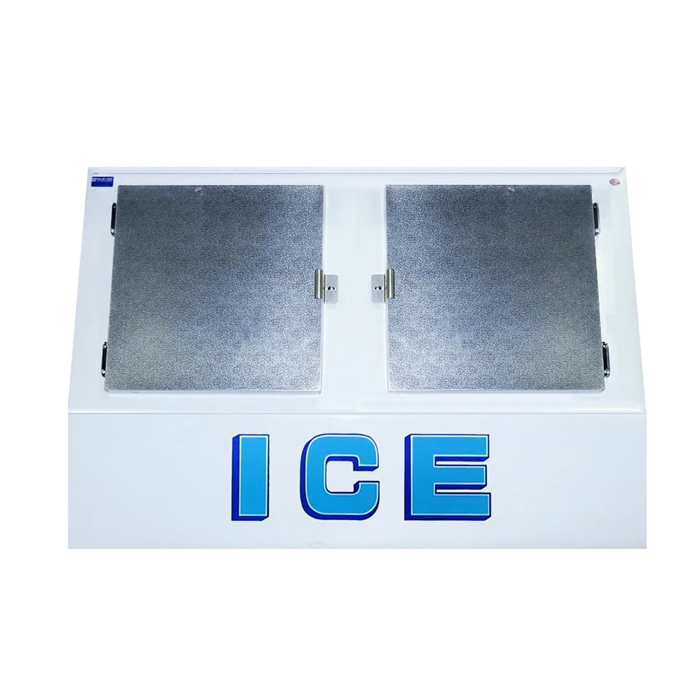 Polar Temp VT400ADP 70 1/4" Outdoor Slanted Ice Merchandiser w/ (43) 20 lb Bag Capacity - Solid Doors, White, 115v