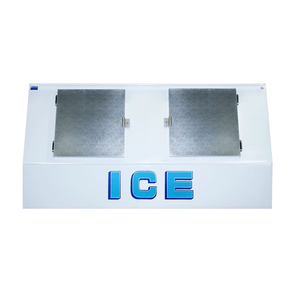 Polar Temp VT570CWP 96" Outdoor Slanted Ice Merchandiser w/ (76) 20 lb Bag Capacity - Solid Doors, White, 115v