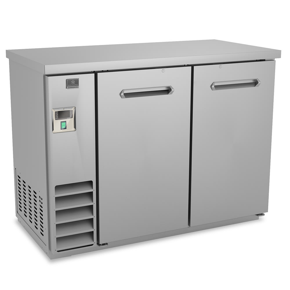 Kelvinator Commercial KCHBB48SS 49" Bar Refrigerator - 2 Swinging Solid Doors, Stainless, 115v