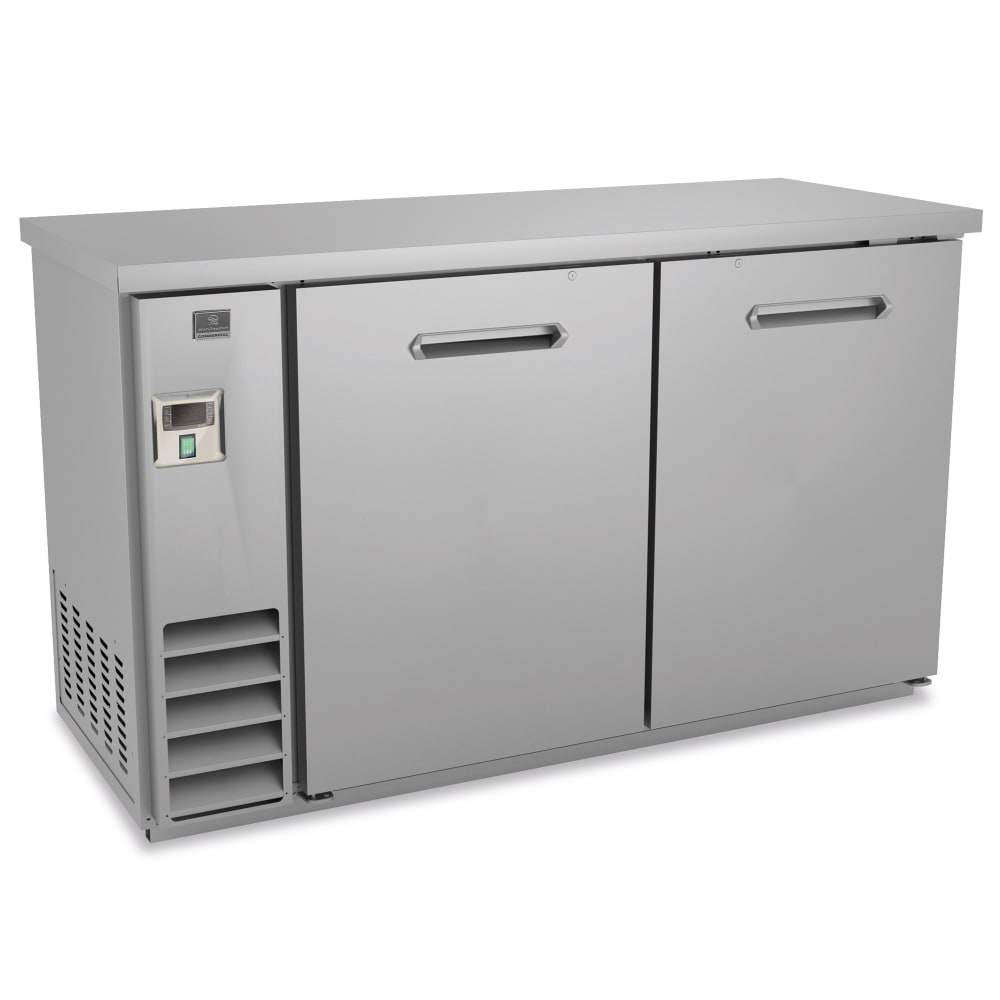 Kelvinator Commercial KCHBB60SS 61" Bar Refrigerator - 2 Swinging Solid Doors, Stainless, 115v