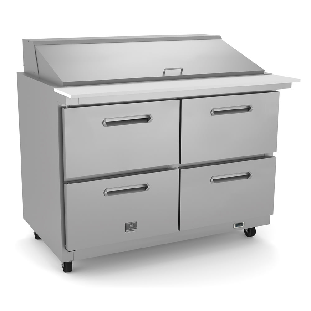 Kelvinator Commercial KCHMT48.18.4D 48" Mega Top Sandwich/Salad Prep Table w/ Refrigerated Base, 115v