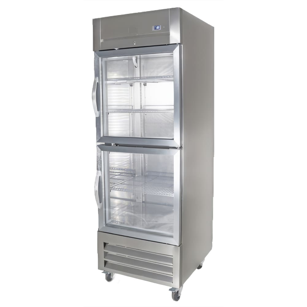 Kelvinator Commercial KCHRI27R2HGDR 27" One Section Reach In Refrigerator, (2) Right Hinge Glass Doors, 115v