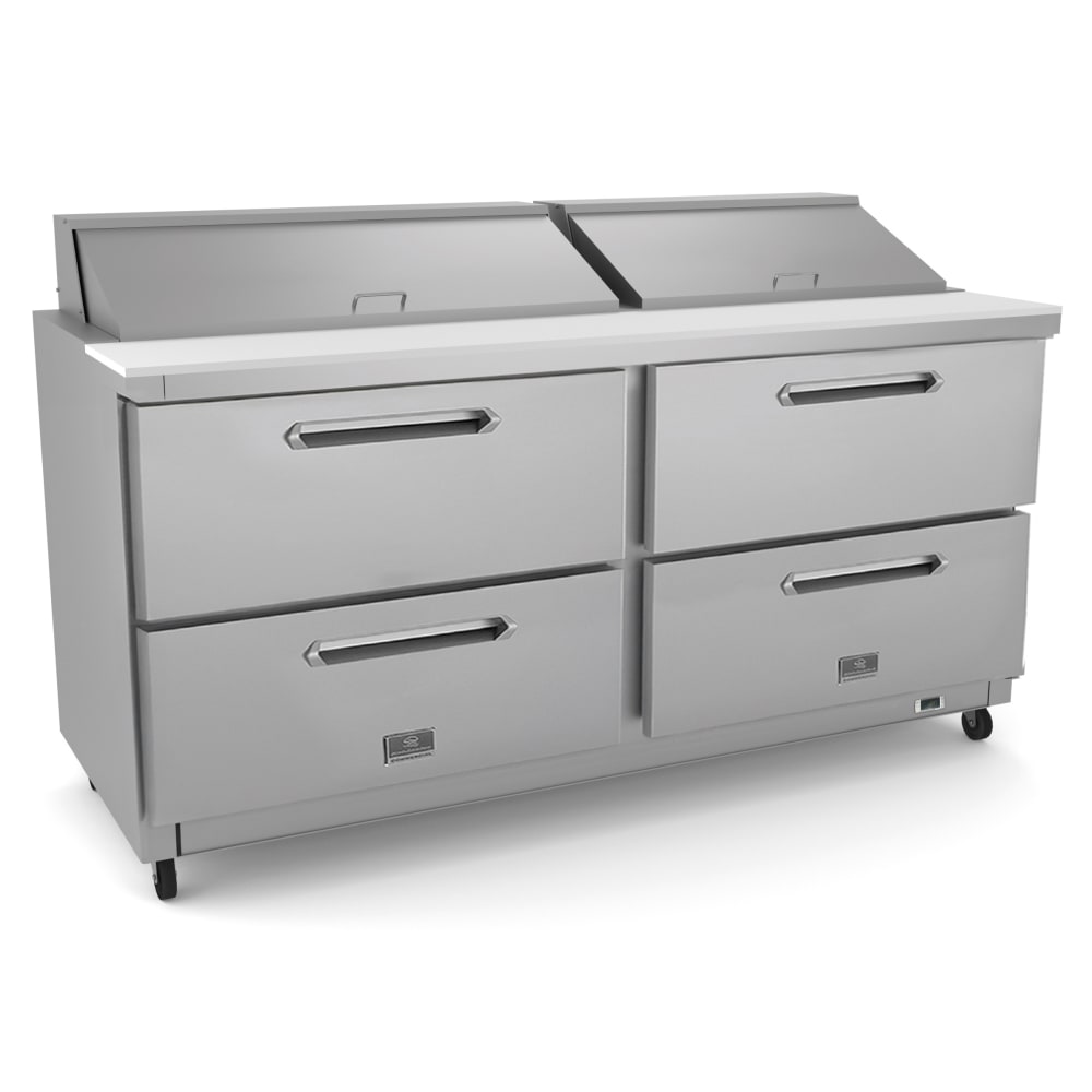 Kelvinator Commercial KCHST70.18 70" Sandwich/Salad Prep Table w/ Refrigerated Base, 115v