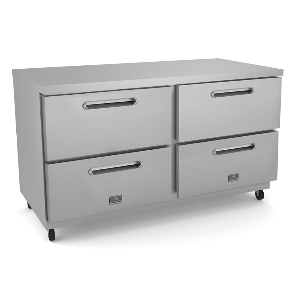Kelvinator Commercial KCHUC60R-32 61" Undercounter Refrigerator w/ (2) Sections & (4) Drawers, 115v