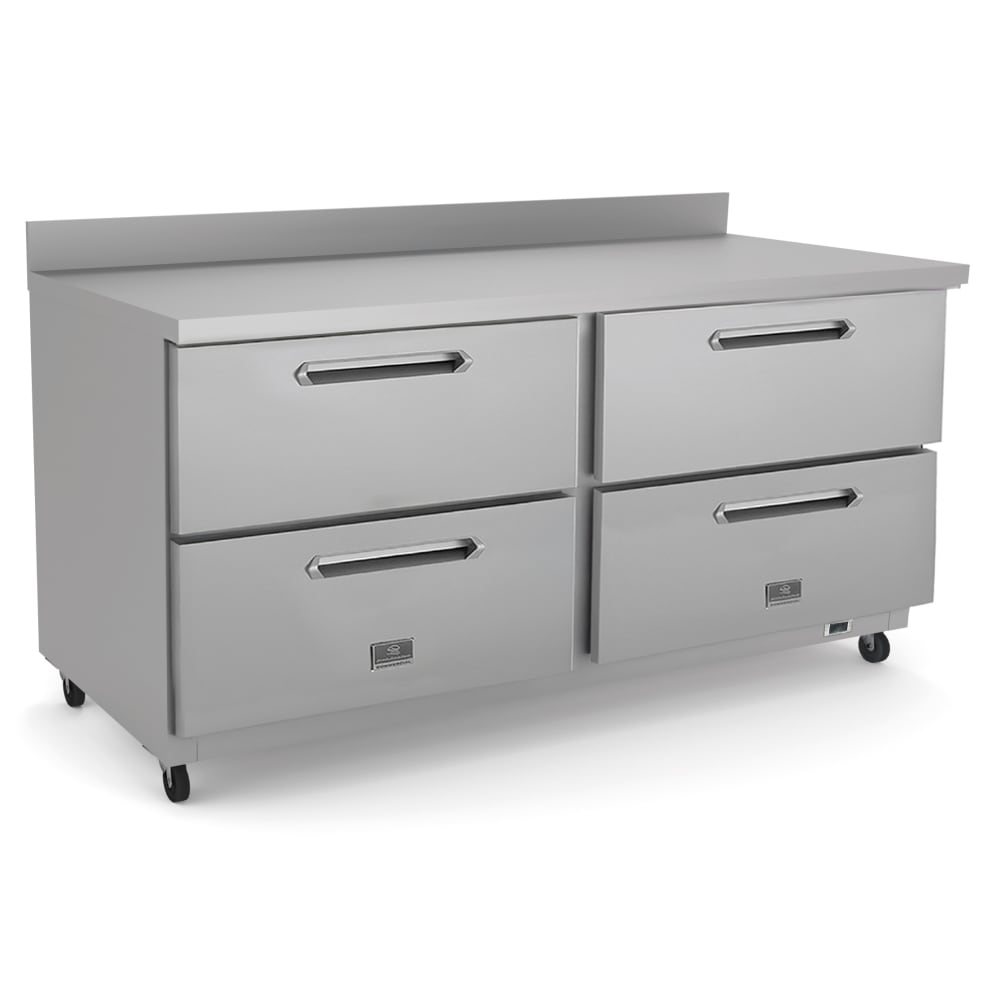 Kelvinator Commercial KCHUCWT72R 72" Worktop Refrigerator w/ (3) Sections & (6) Drawers, 115v