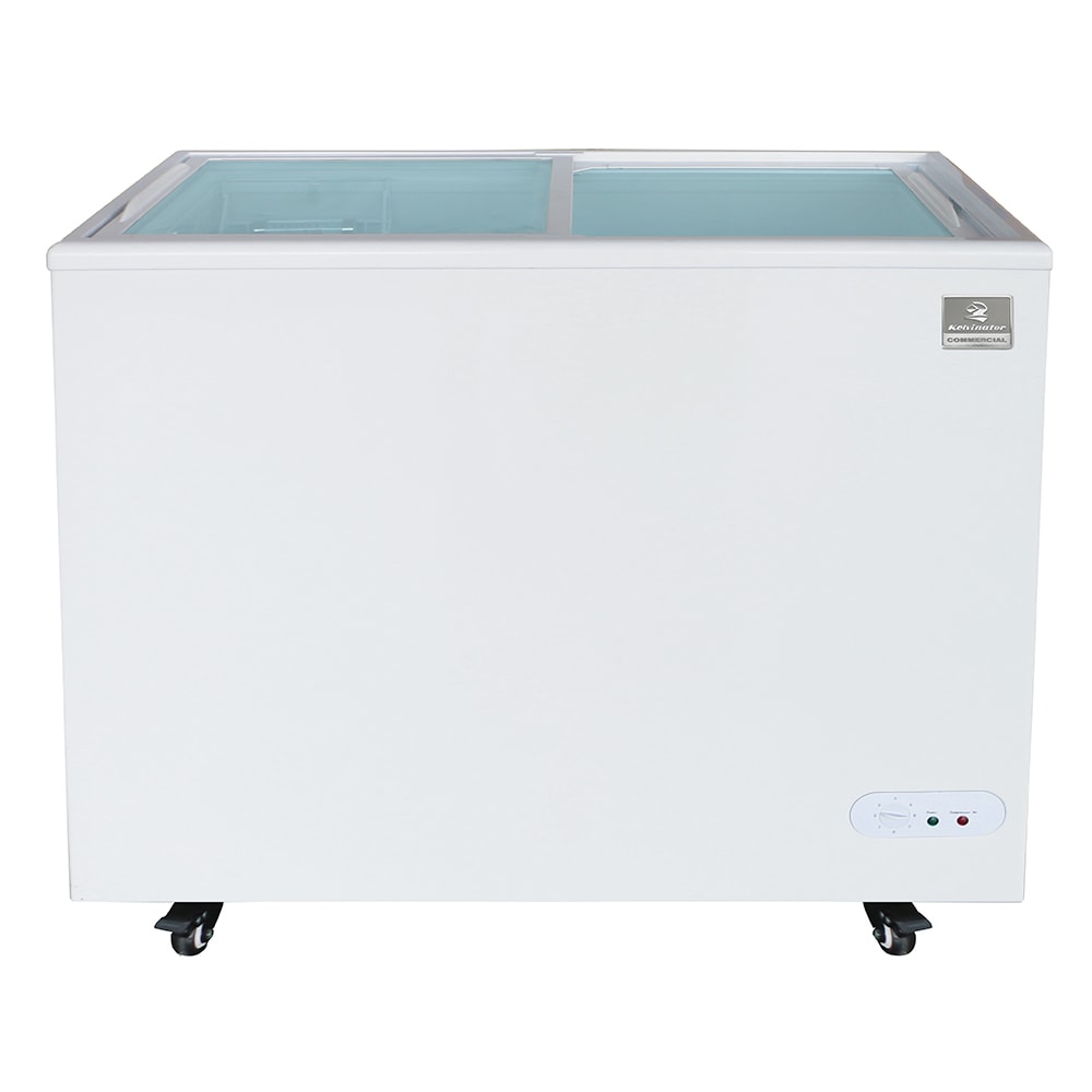 Kelvinator Commercial KCNF073WS 37 13/16" Mobile Ice Cream Freezer w/ Wire Storage Basket - White, 120v