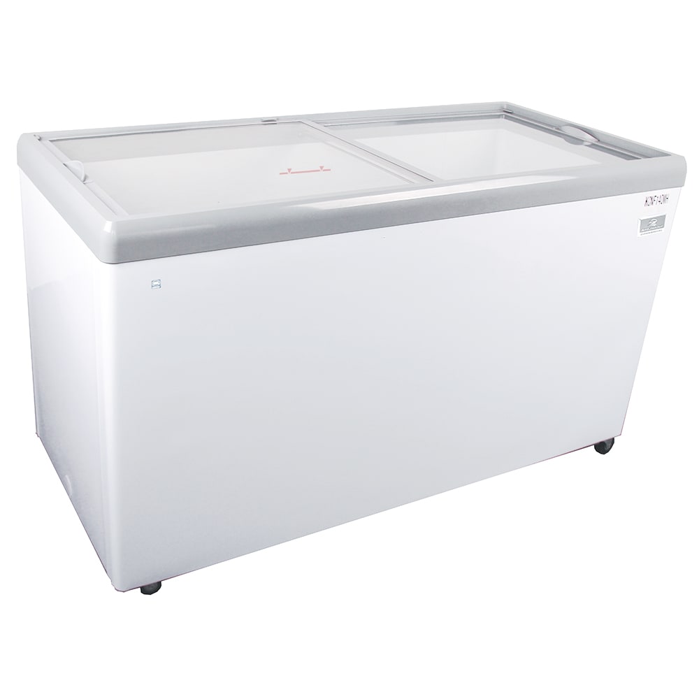 Kelvinator Commercial KCNF140WH 59 1/2" Mobile Ice Cream Freezer w/ Wire Storage Basket - White, 120v