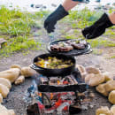 Lodge 16" Camp Gloves w/ 400 Degree Heat Protection, Black Leather (A5-2) thumbnail 7