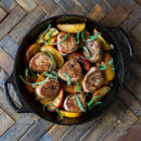 Lodge 10 1/4" Round Cast Iron Baker's Skillet w/ Handles (BW10BSK) thumbnail 4