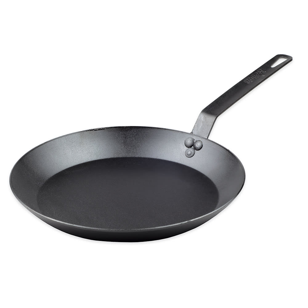 Lodge 12" Carbon Steel Frying Pan w/ Solid Metal Handle (CRS12)