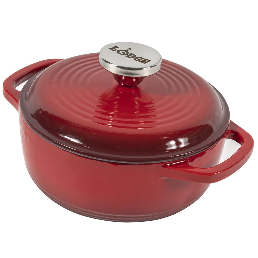 Lodge 1 1/2 qt Cast Iron Dutch Oven, Enamel, Island Spice (EC1D43)